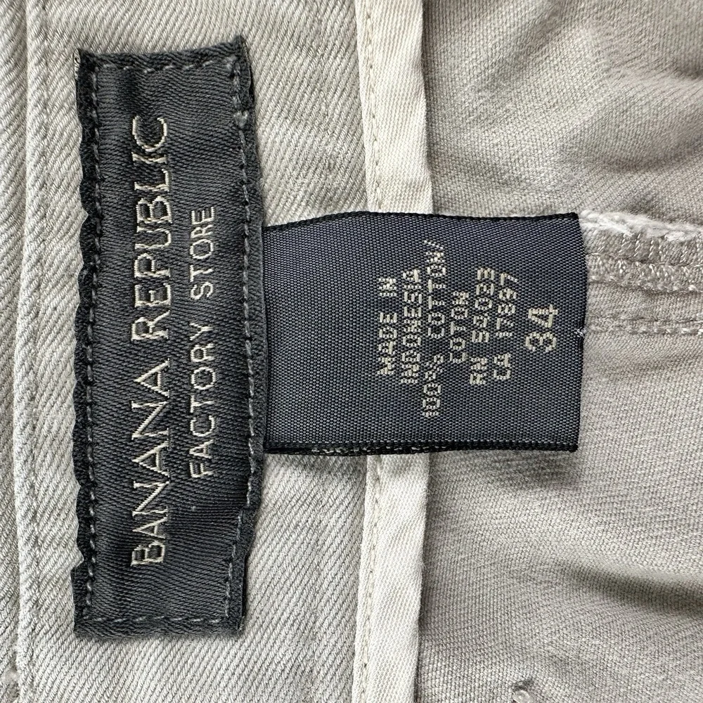 VTG Banana Republic‎ Mens 34 Army Cargo Shorts Beige Canvas Skater Y2K Military
